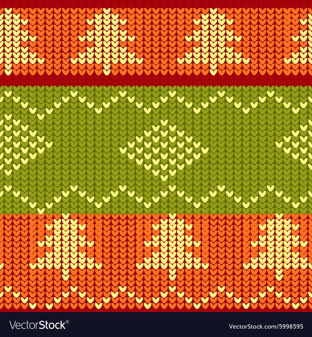 Knitting pattern Royalty Free Vector Image - VectorStock