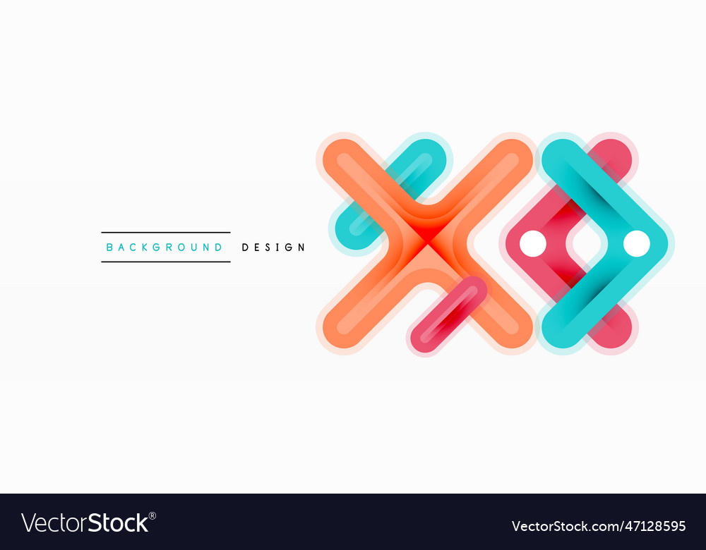 Minimal geometric background cross line design Vector Image Minimal geometric background cross line design