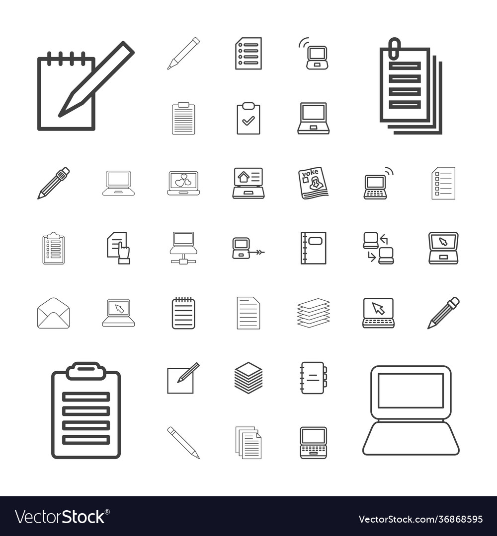 Notebook icons