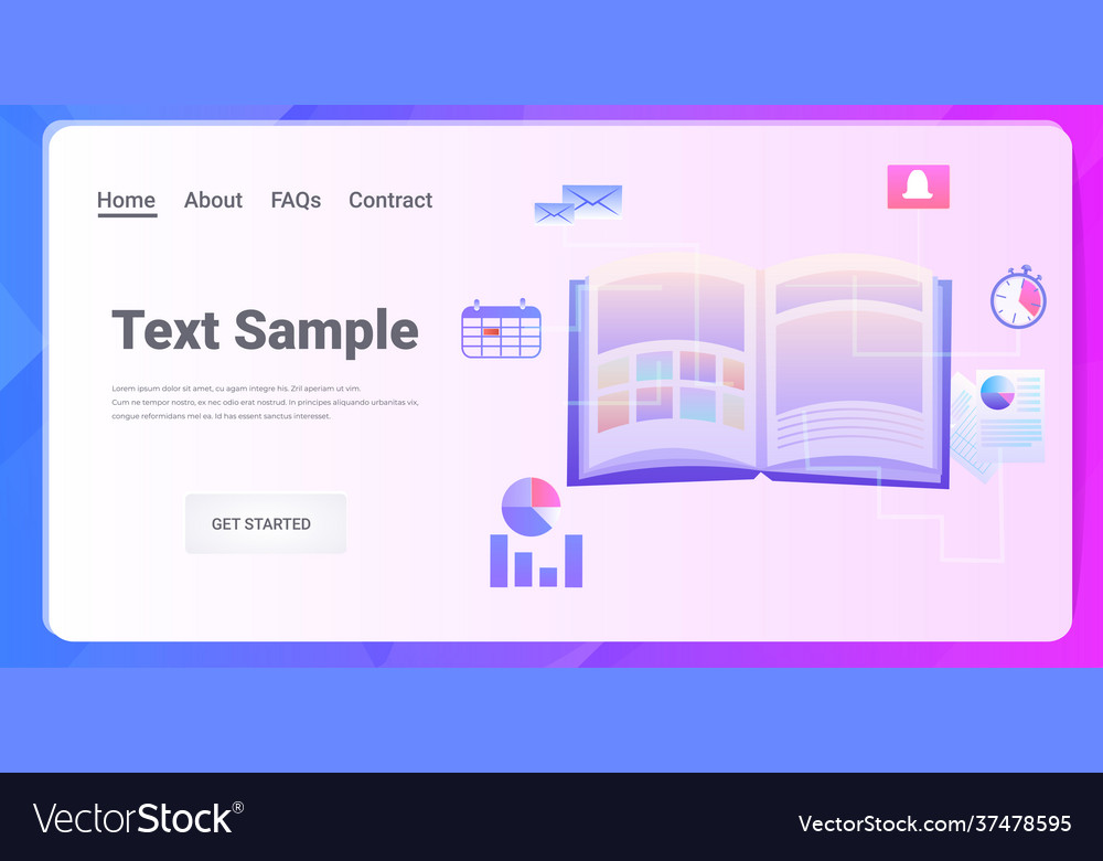 Open digital notepad with multitasking icons time vector image Open digital notepad with multitasking icons time