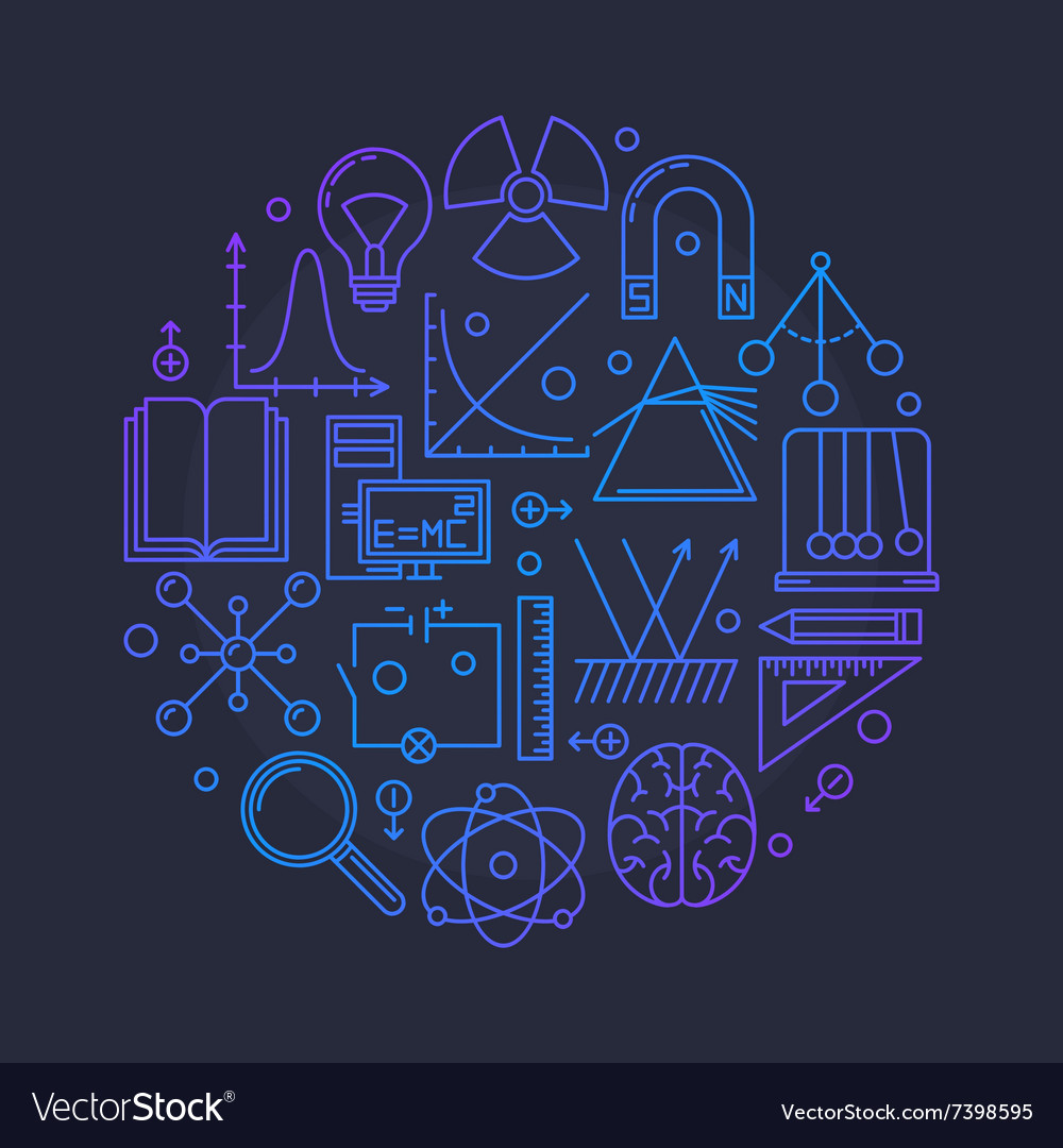 Physics glossy Royalty Free Vector Image - VectorStock