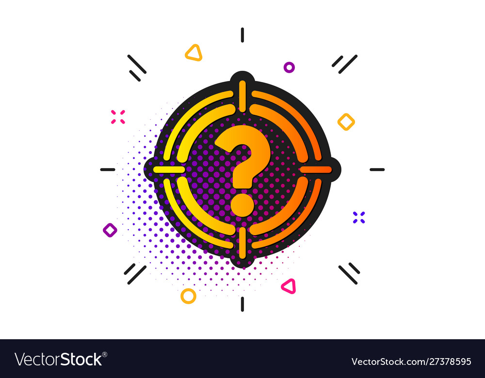 Target with question mark icon