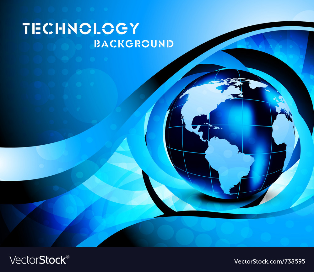 Tech background with globe