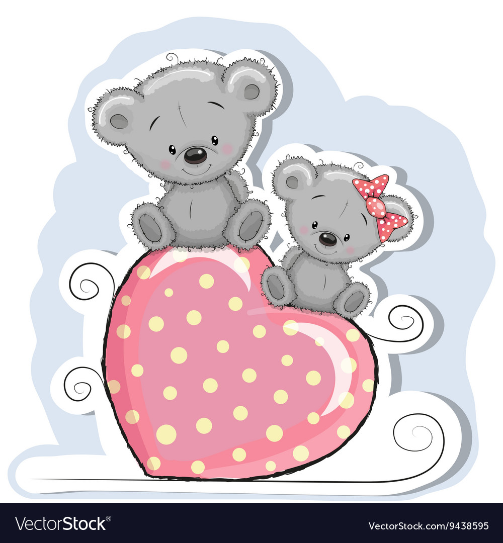 Two Cute Bears Royalty Free Vector Image Vectorstock