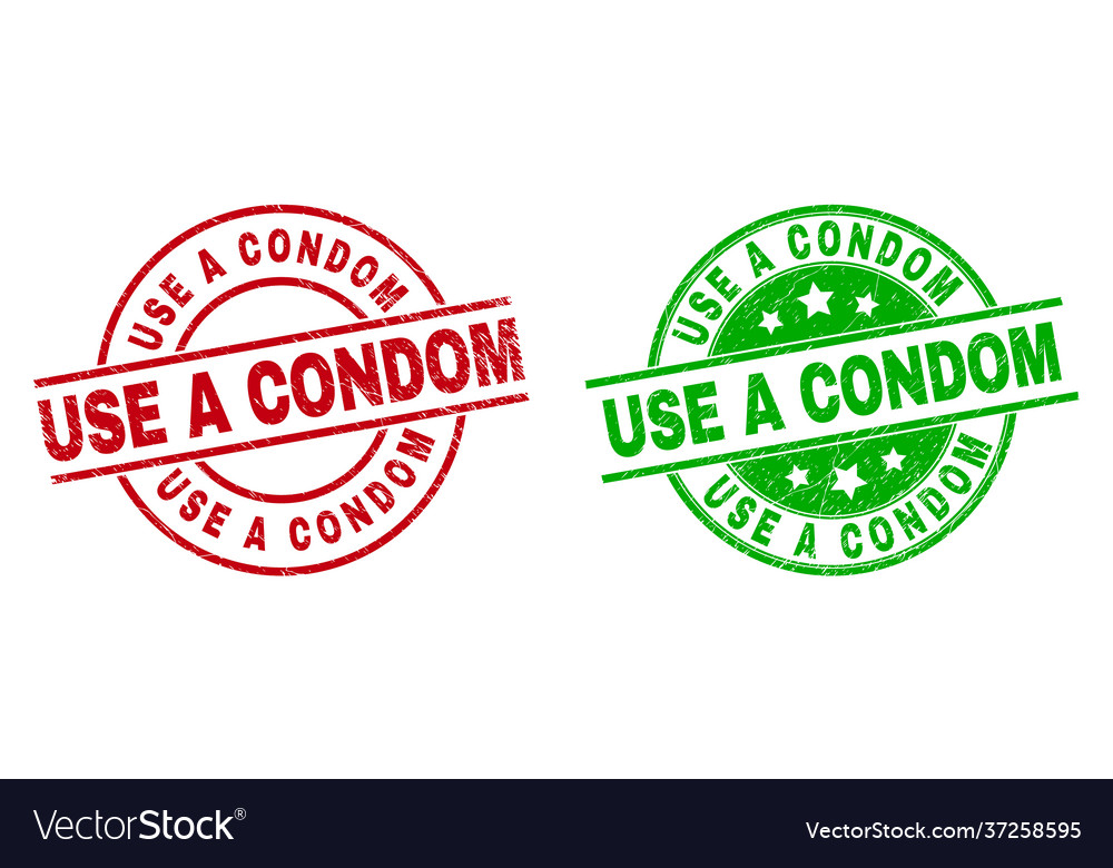 Use a condom round watermarks using unclean vector image Use a condom round watermarks using unclean