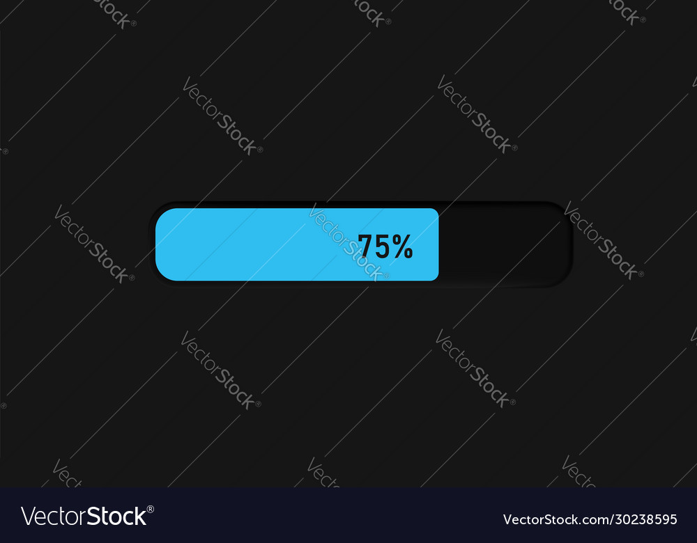 Very high detailed black user interface loading vector image Very high detailed black user interface loading