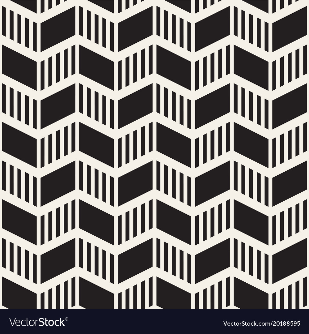 Zigzag Line Pattern - Abstract Monochrome