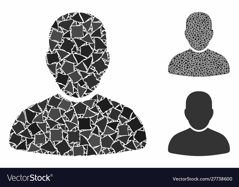 Customer composition icon bumpy elements vector image Customer composition icon bumpy elements