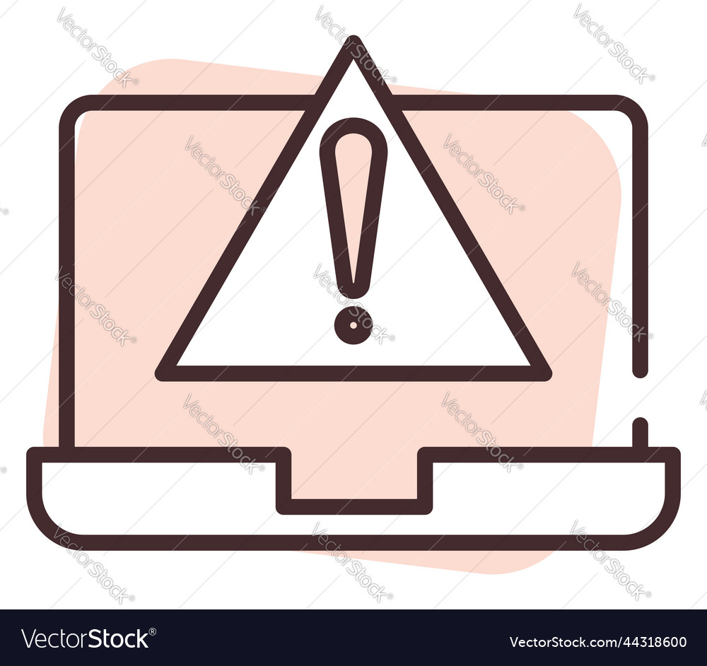 Cyber security error on white background