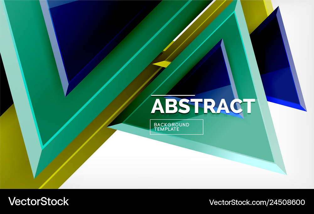 Flying triangles composition geometric background Vector Image