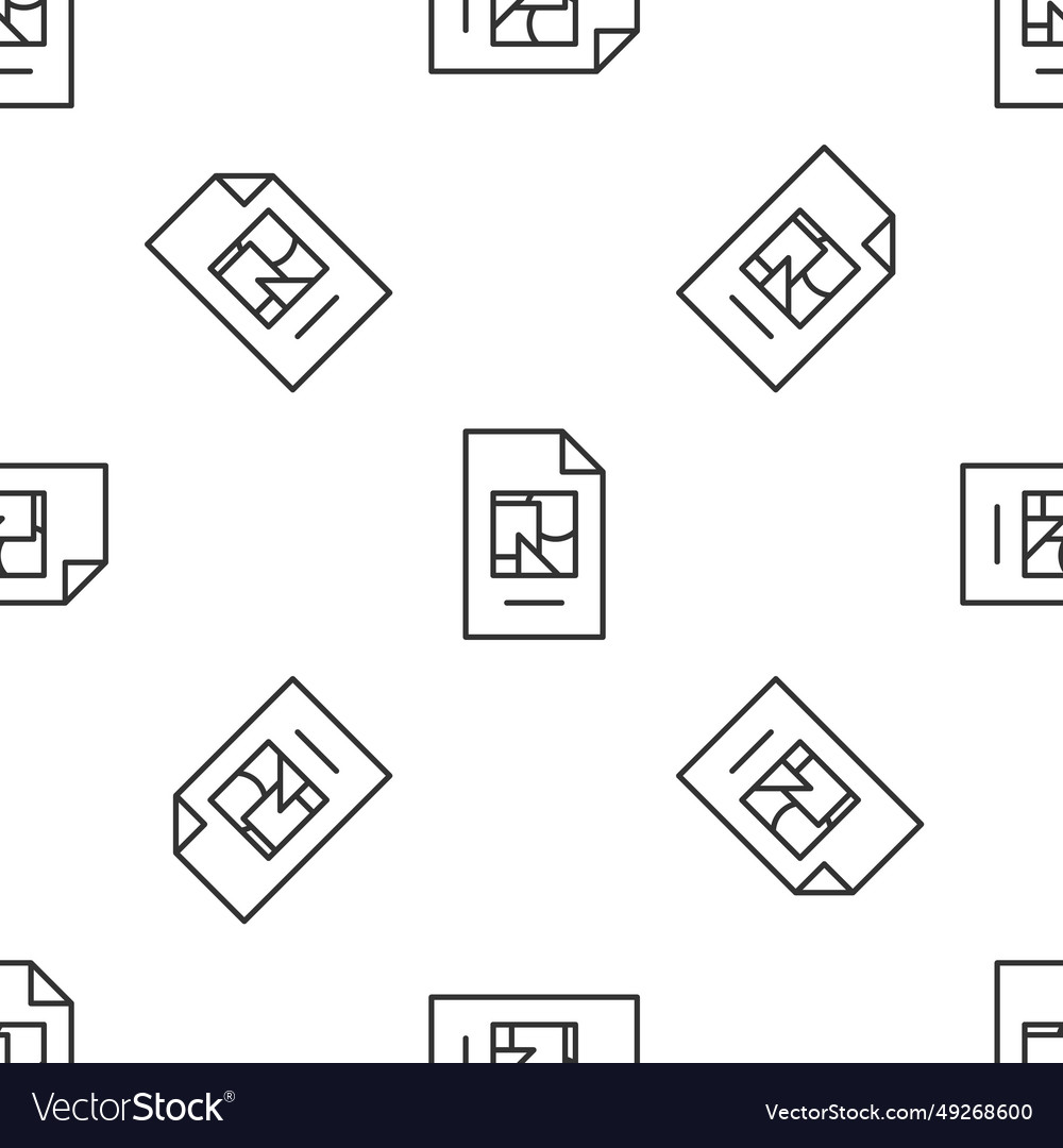 Grey line file document with icon isolated vector image Grey line file document with icon isolated