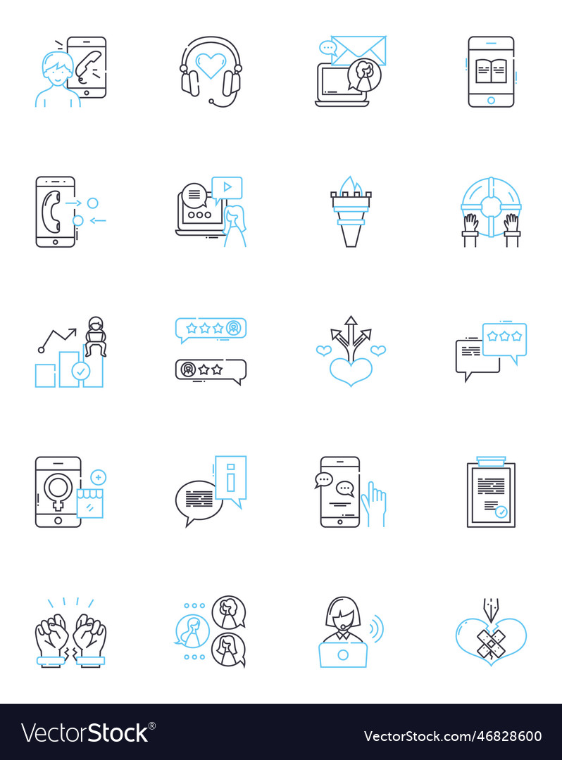 Guide steer linear icons set navigate direct vector image Guide steer linear icons set navigate direct