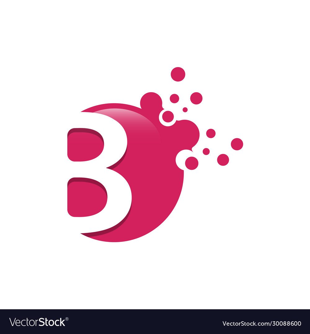 Letter b dots logo design