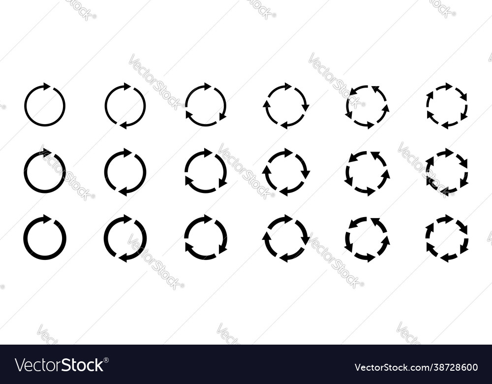 Round Arrows Set - Circular Progression