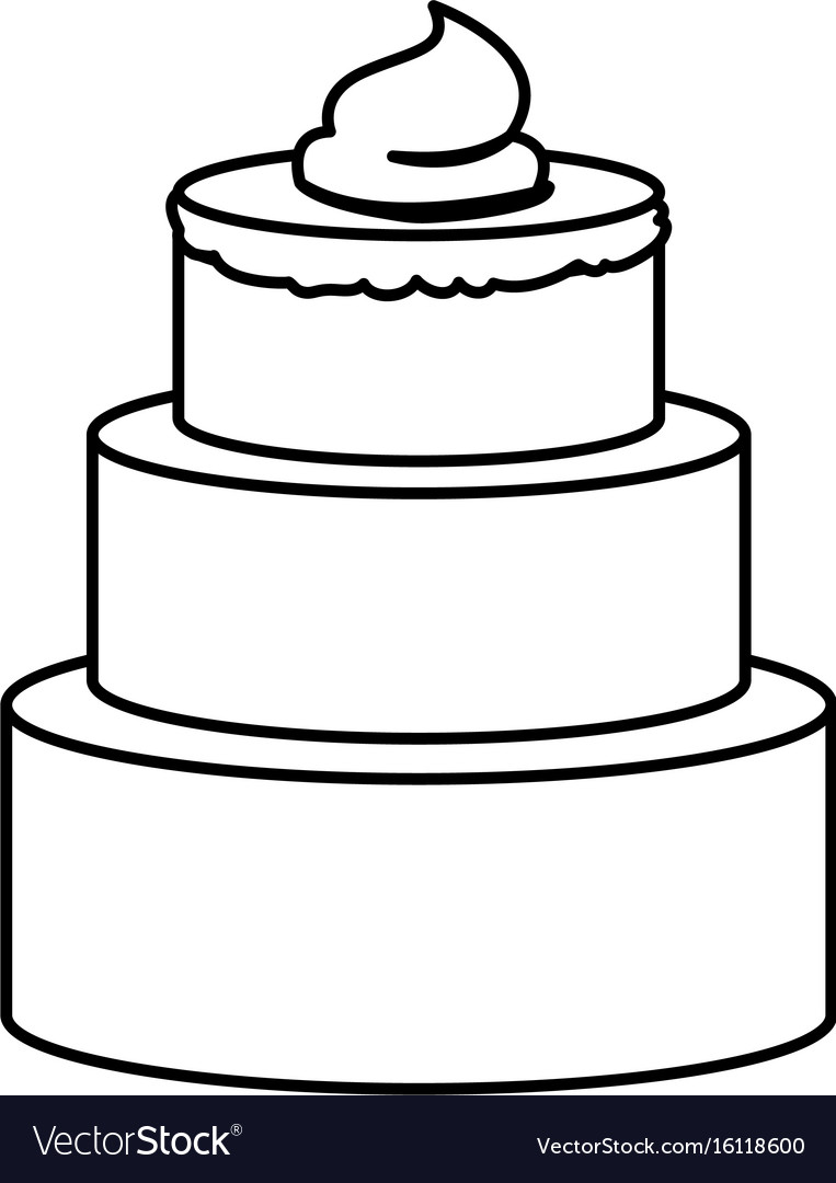 Cute Cake Coloring Pictures Outline Sketch Drawing Vector, Cake Drawing,  Wing Drawing, Ring Drawing PNG and Vector with Transparent Background for  Free Download