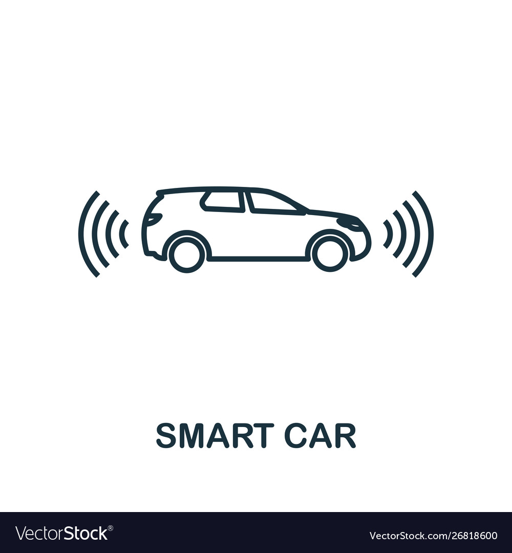 Smart Car Kontur Symbol kreatives Design von