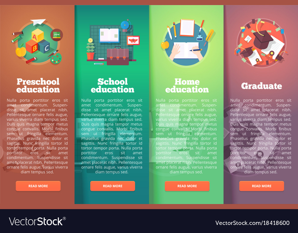 Steps of educational process types of knowledge Vector Image