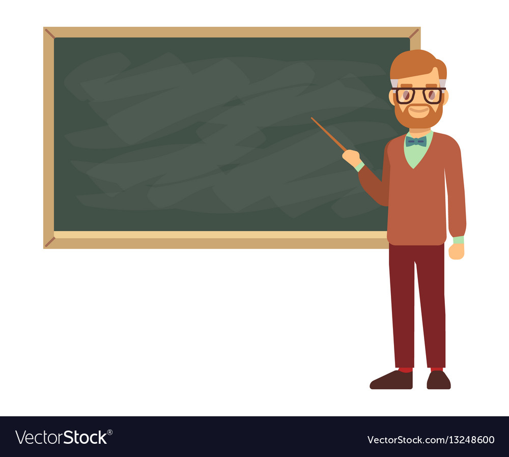 Teacher professor standing in front blank Vector Image