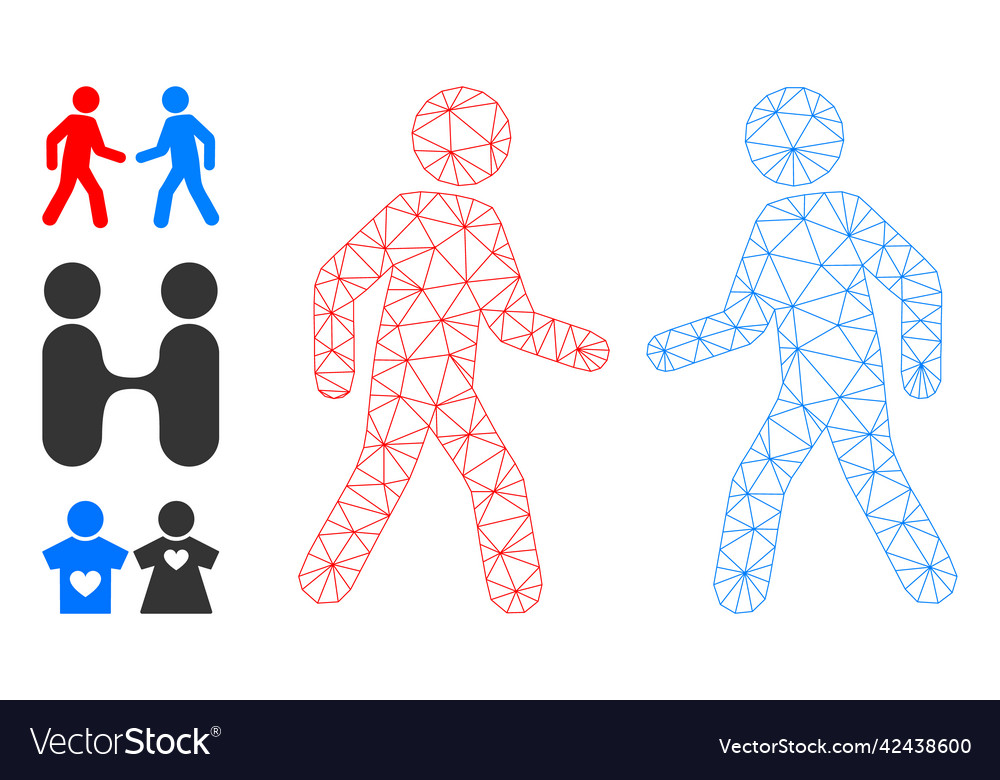 Web net men meeting icon and source icons vector image Web net men meeting icon and source icons