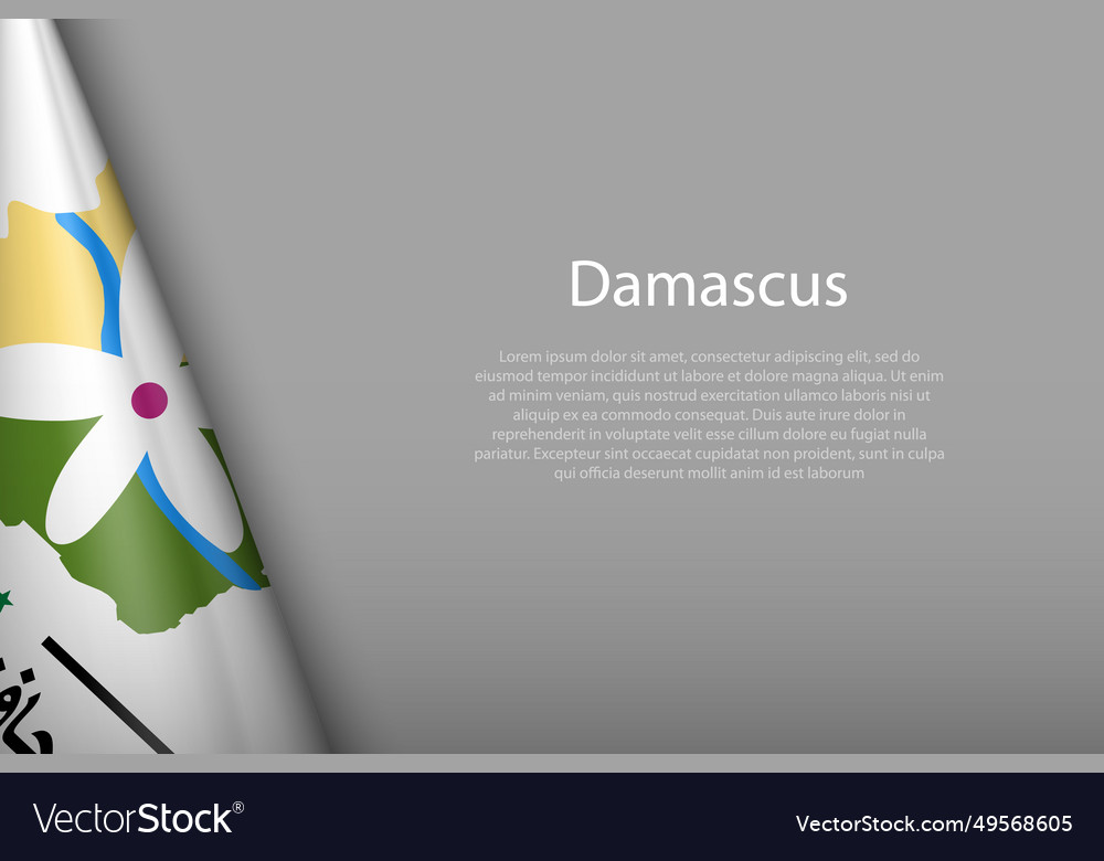 3d flag of damascus is a city syria