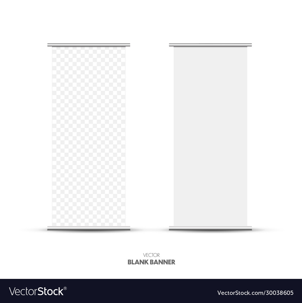 Blank roll up stand banner mockup