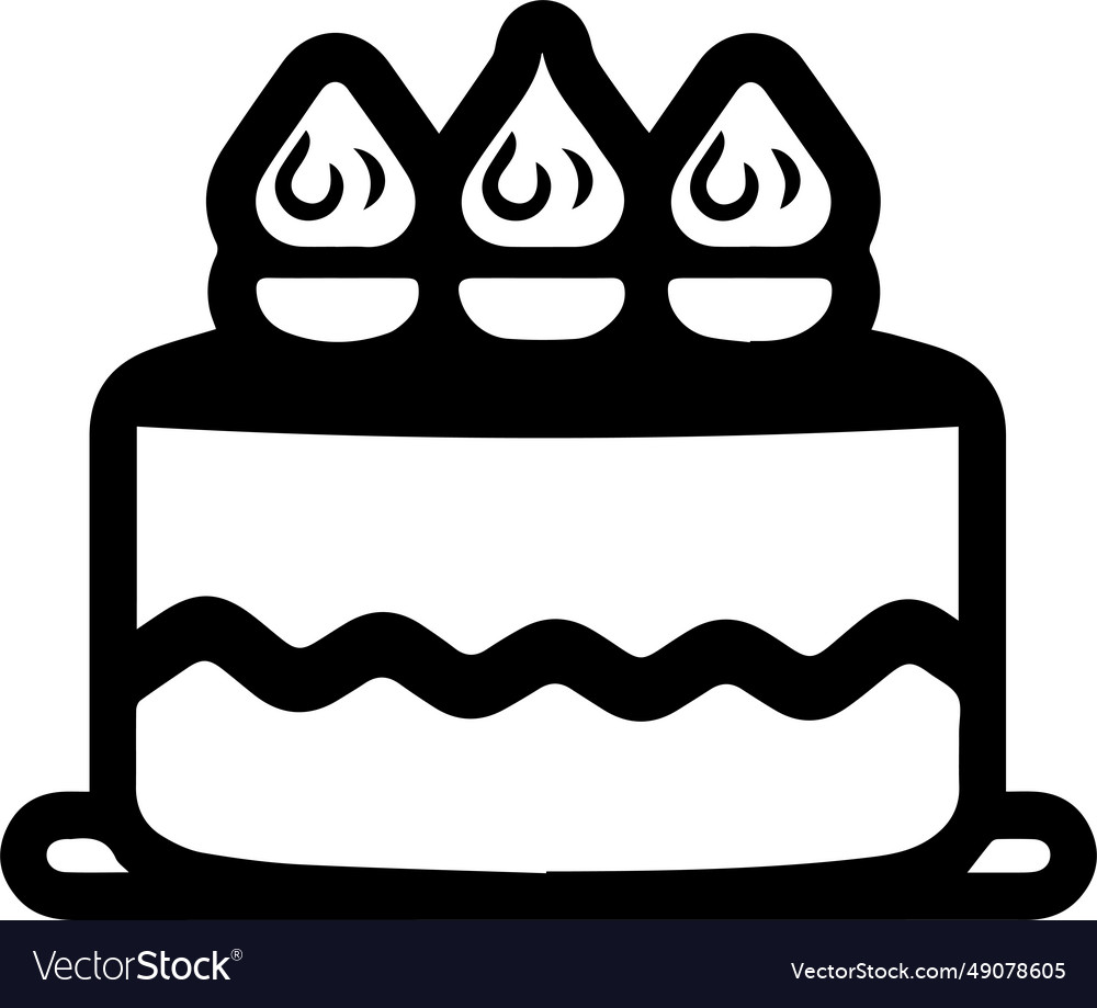 Cake and bread logo in flat line art style Vector Image