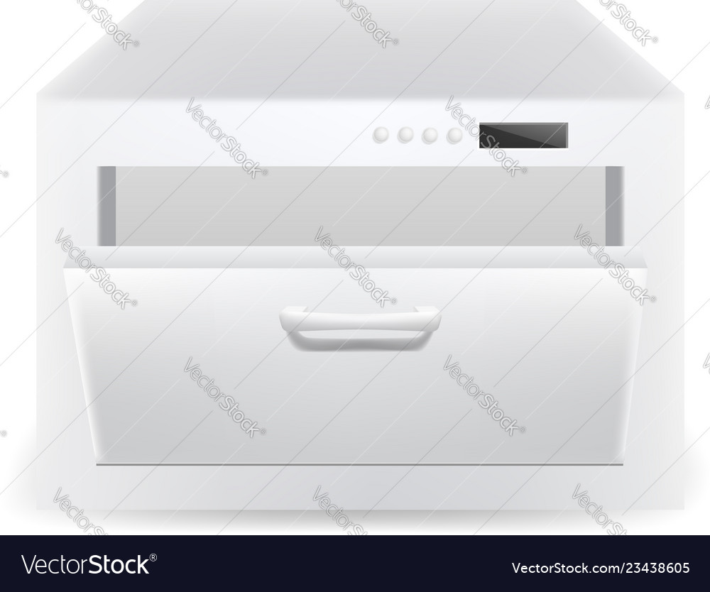 Clean Dishwasher Icon Realistic Style Royalty Free Vector
