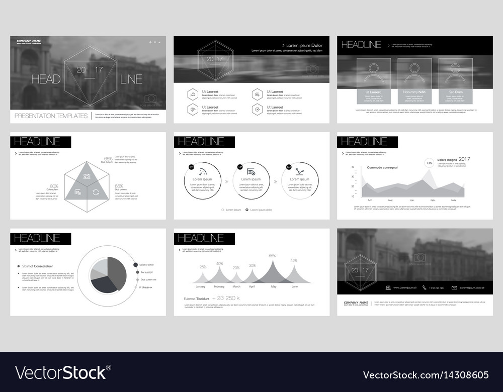 Elements for presentation templates Royalty Free Vector