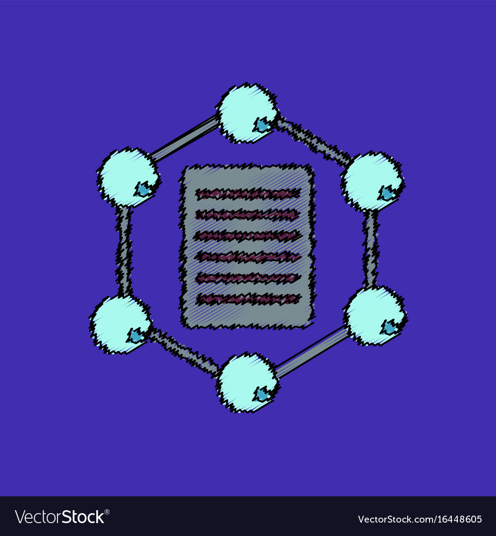 Flat icon design collection molecule and lattice