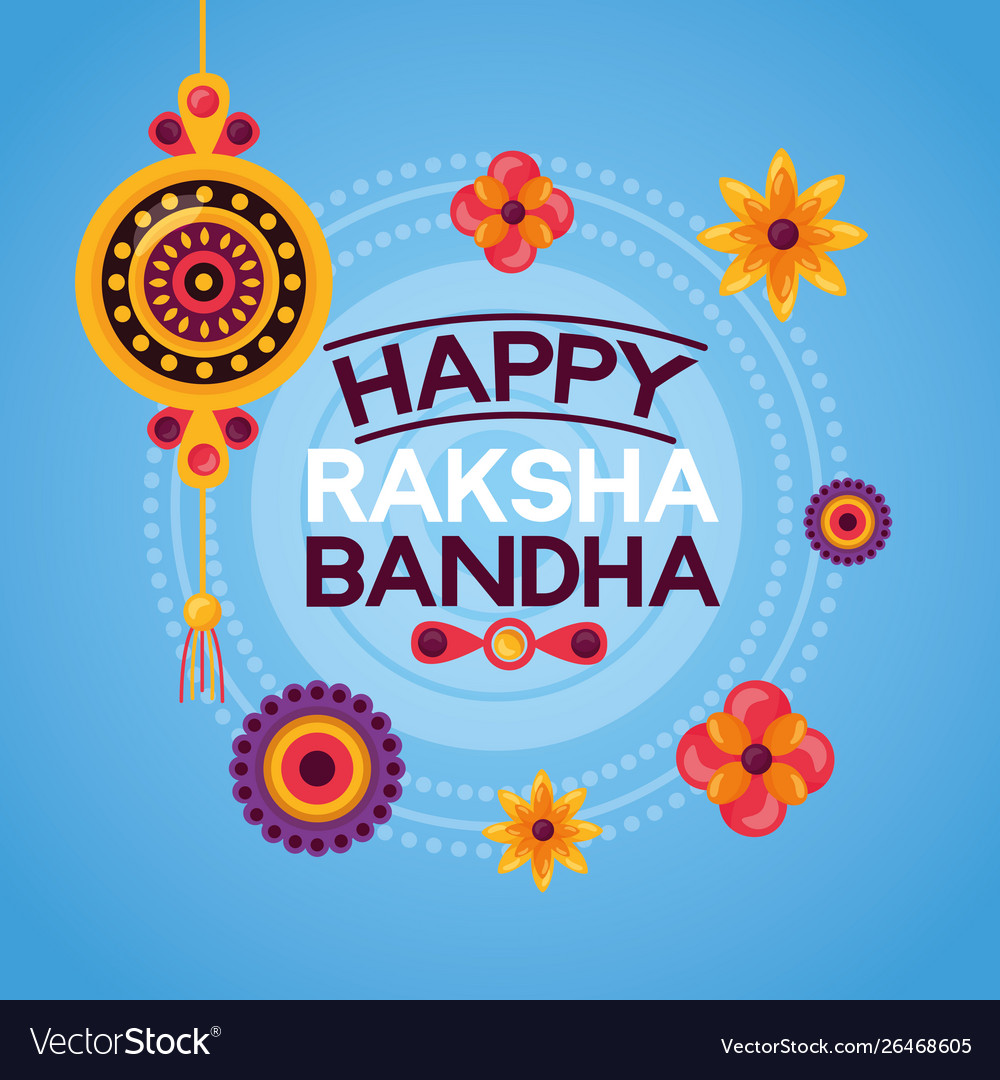 Happy raksha bandhan celebration Royalty Free Vector Image