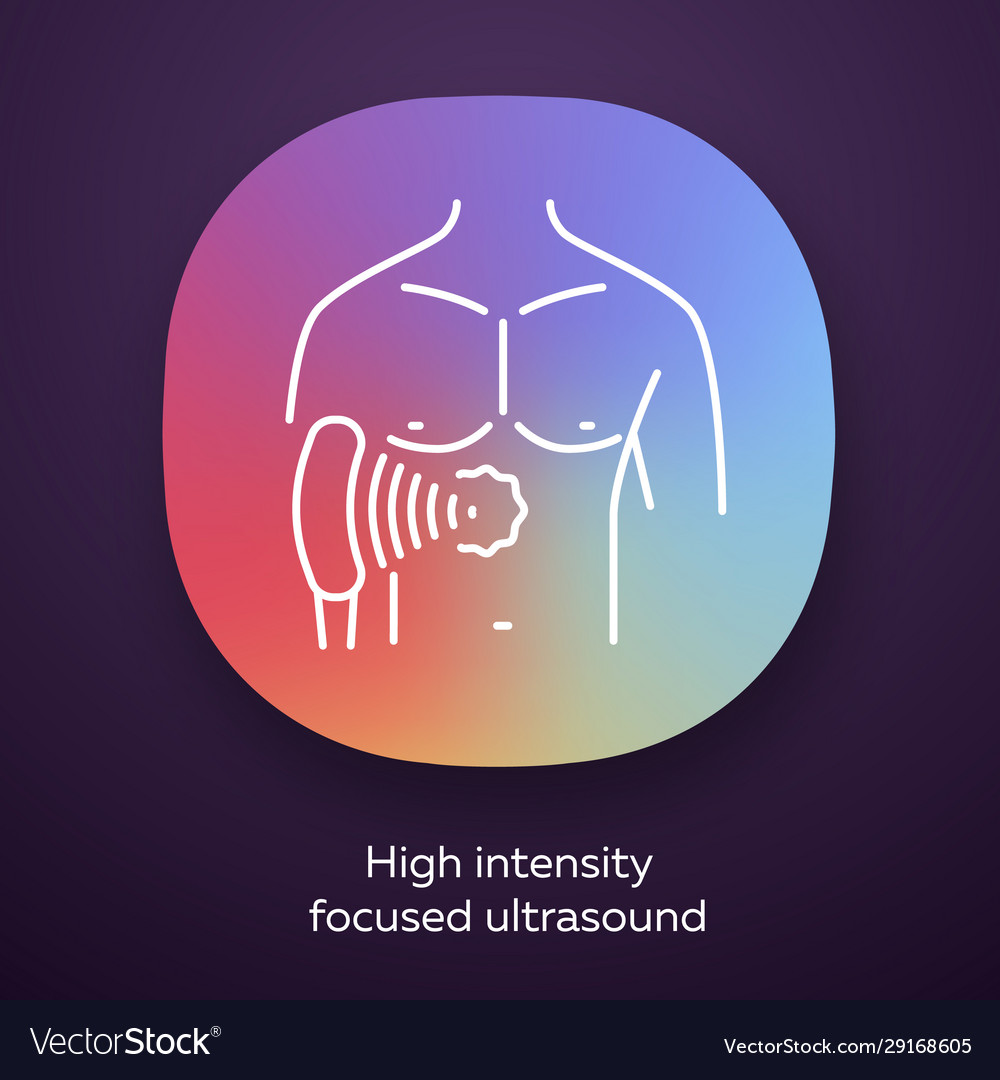 High intensity focused ultrasound app icon hifu