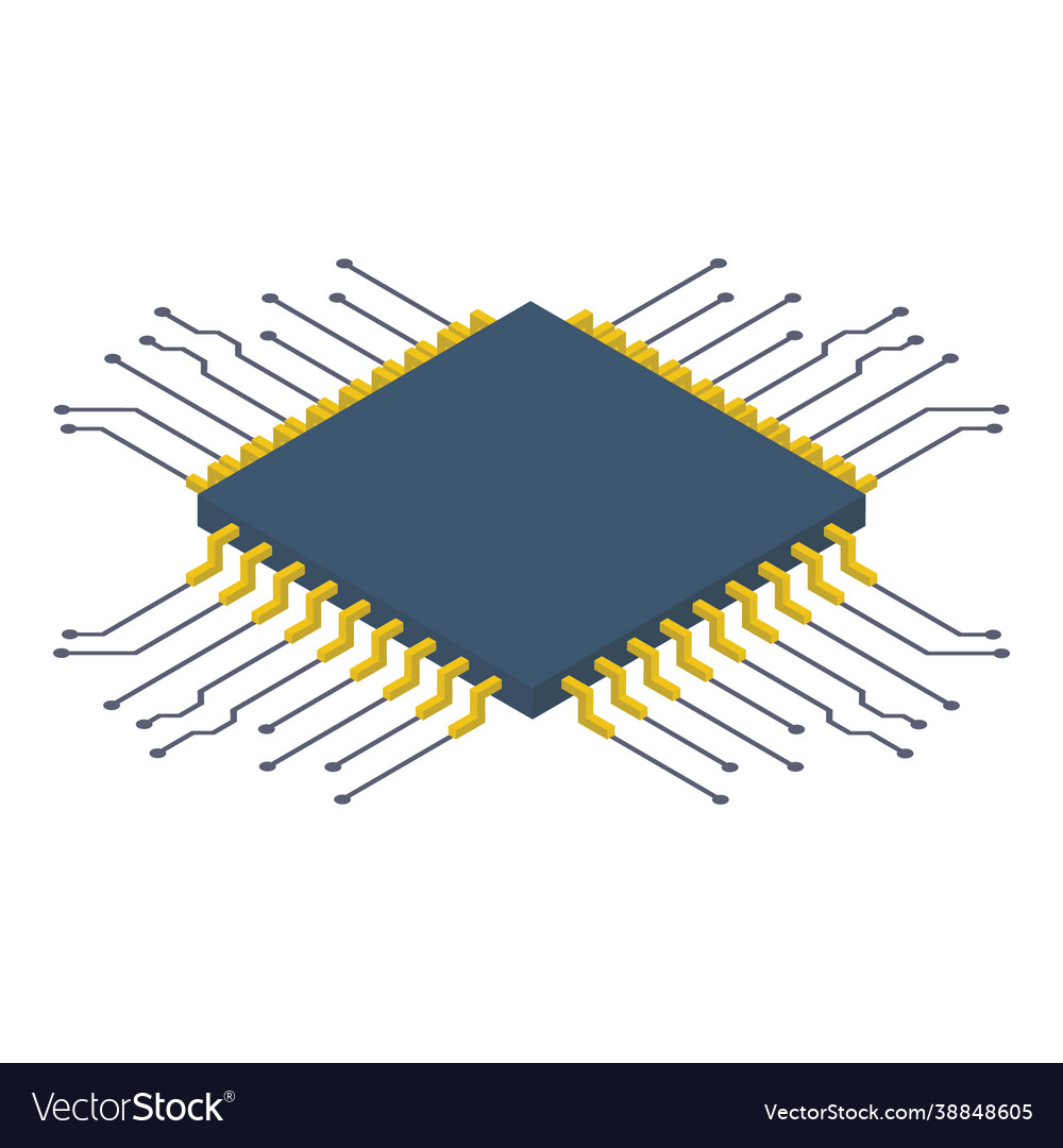 Isometric processor chip