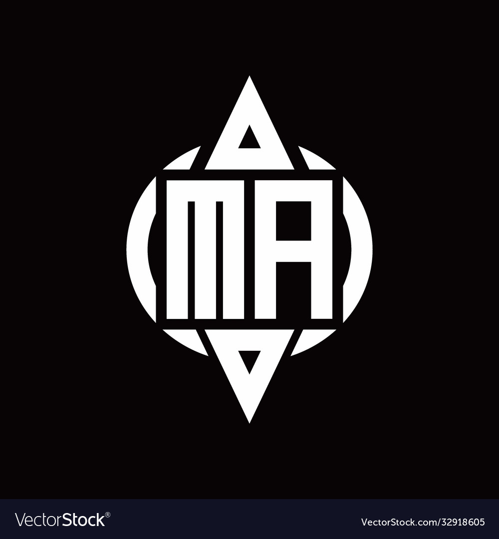 Ma logo with circle rounded combine triangle top