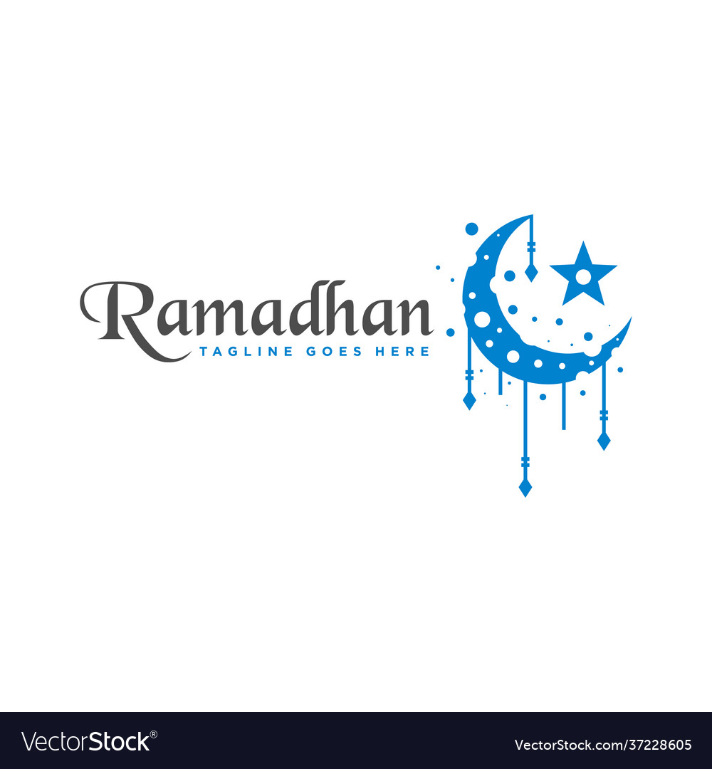 Modern ramadhan logo design vector image Modern ramadhan logo design