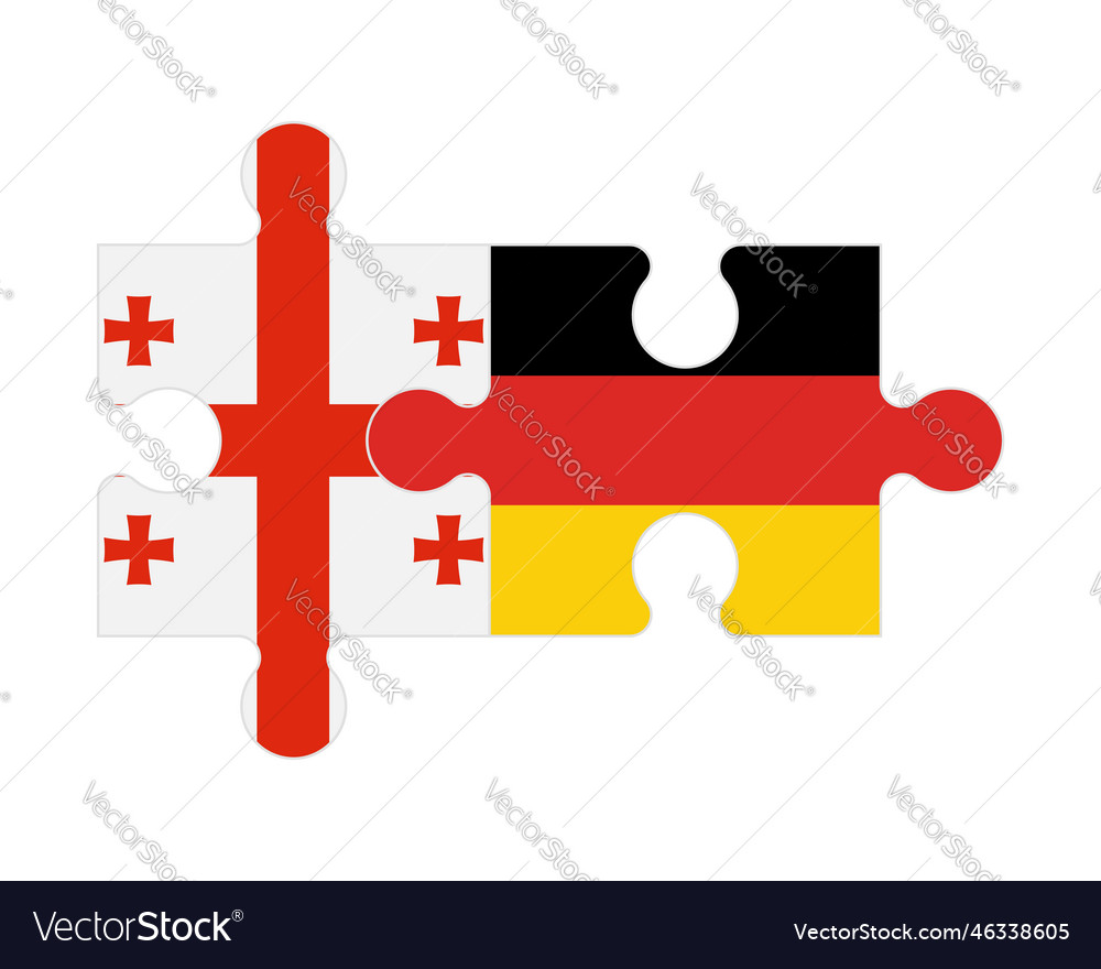 Puzzle of flags georgia and germany