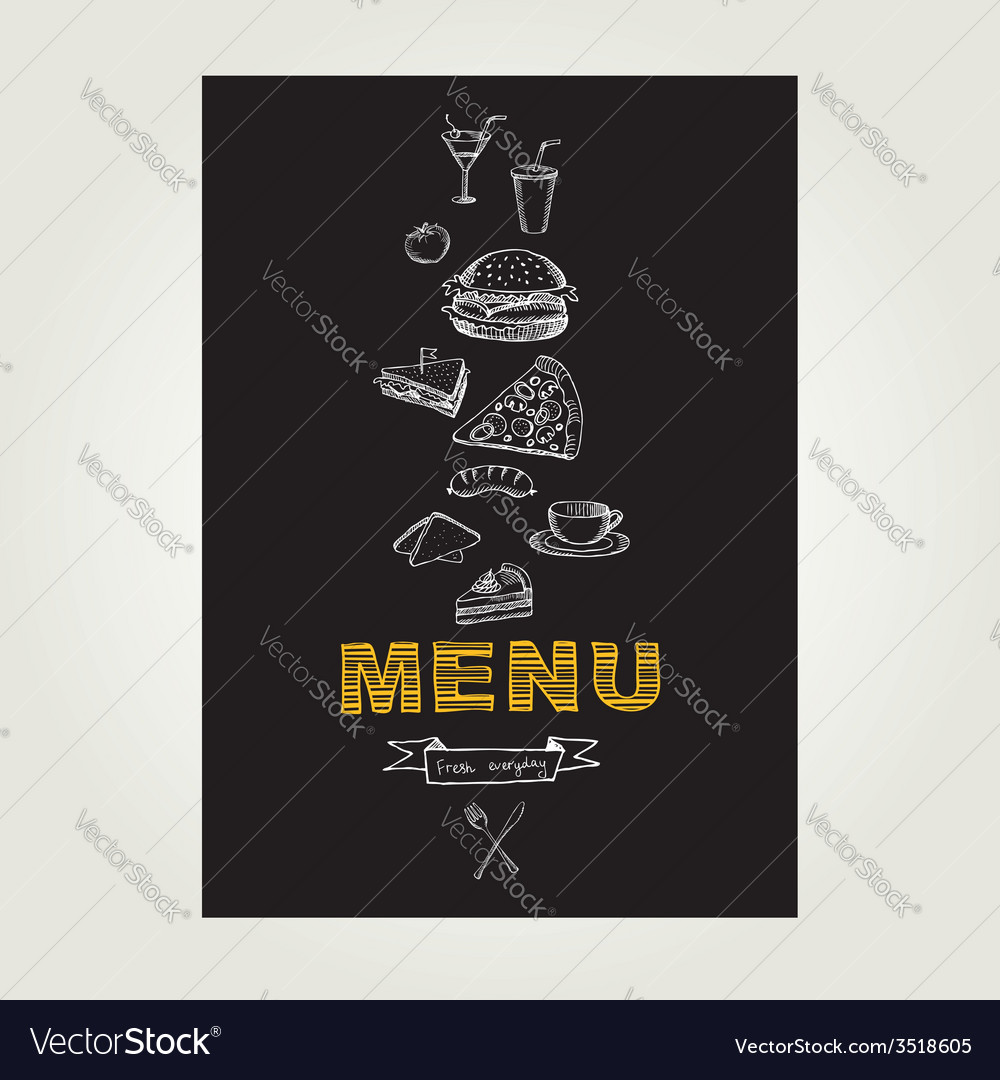 restaurant cafe menu template design royalty free vector