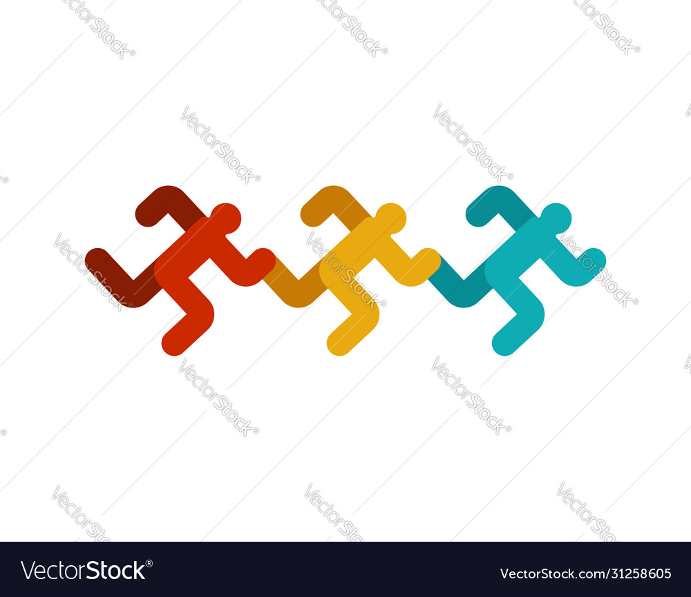 Sprint icon sign run symbol running man vector image Sprint icon sign run symbol running man