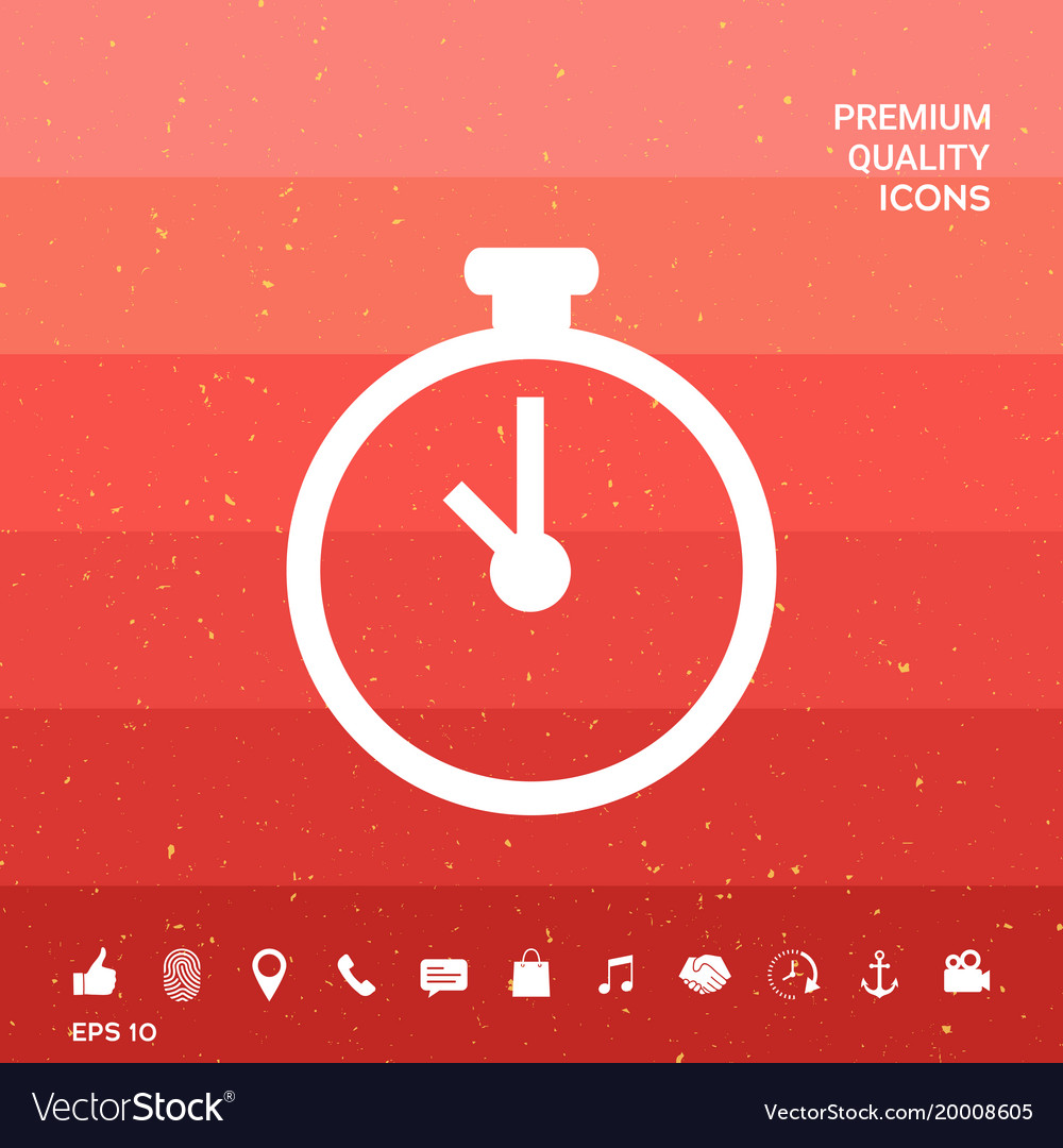 Stopwatch symbol icon Royalty Free Vector Image