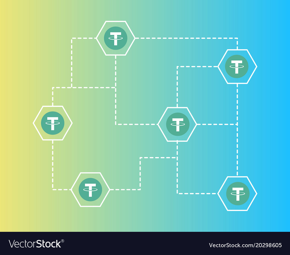Tether cryptocurrency blockchain background style