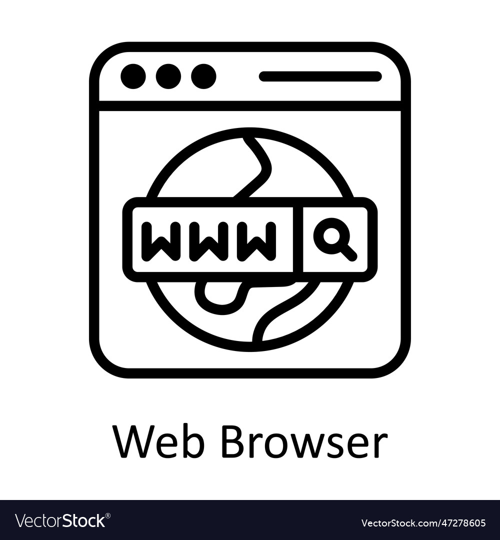 Web browser outline icon design