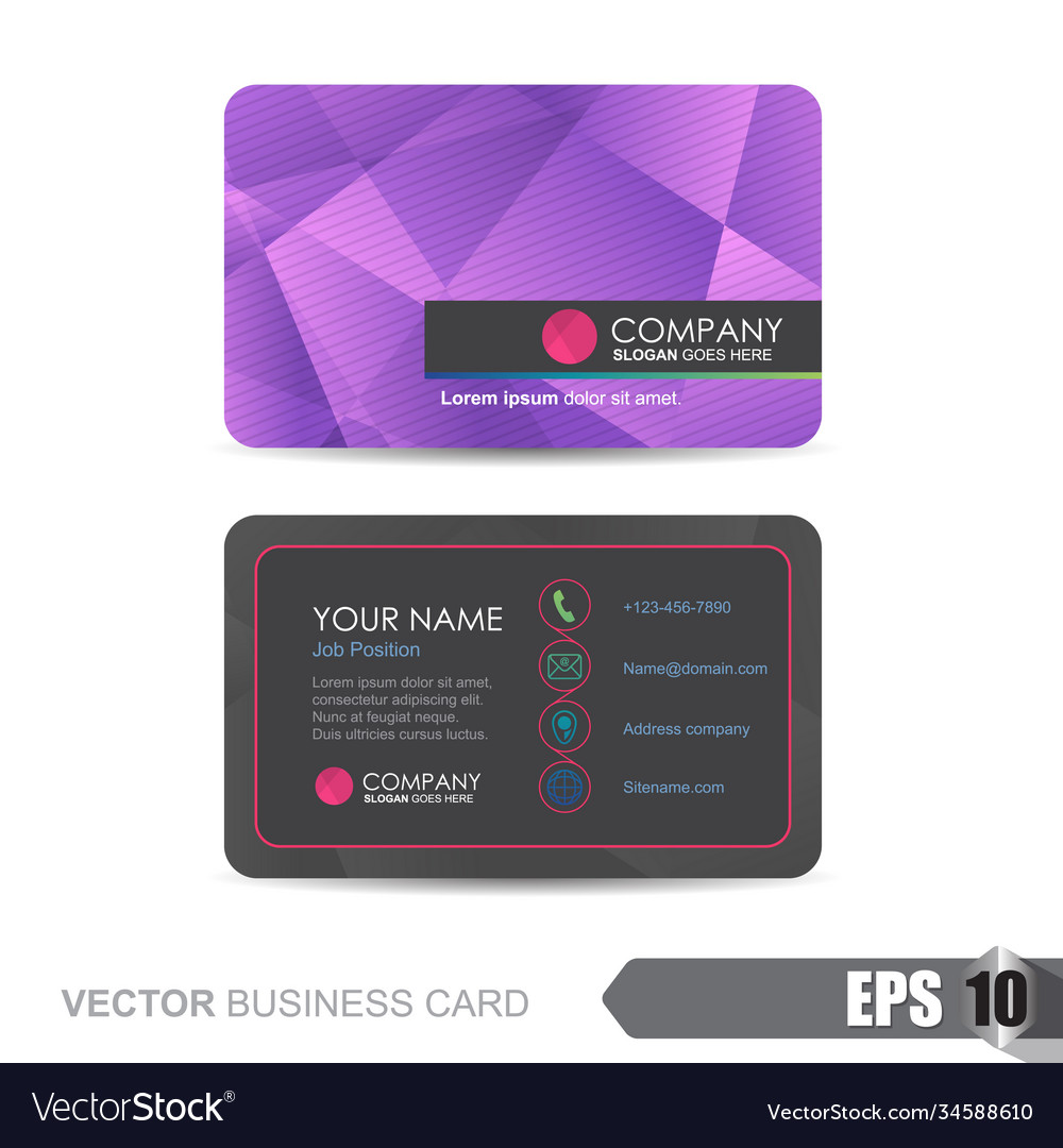 Business card 233 Royalty Free Vector Image - VectorStock