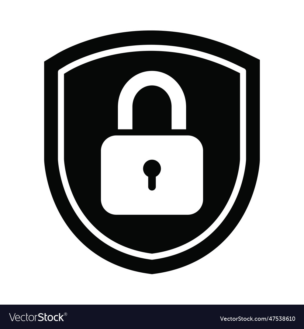 Data protection glyph icon for personal Royalty Free Vector