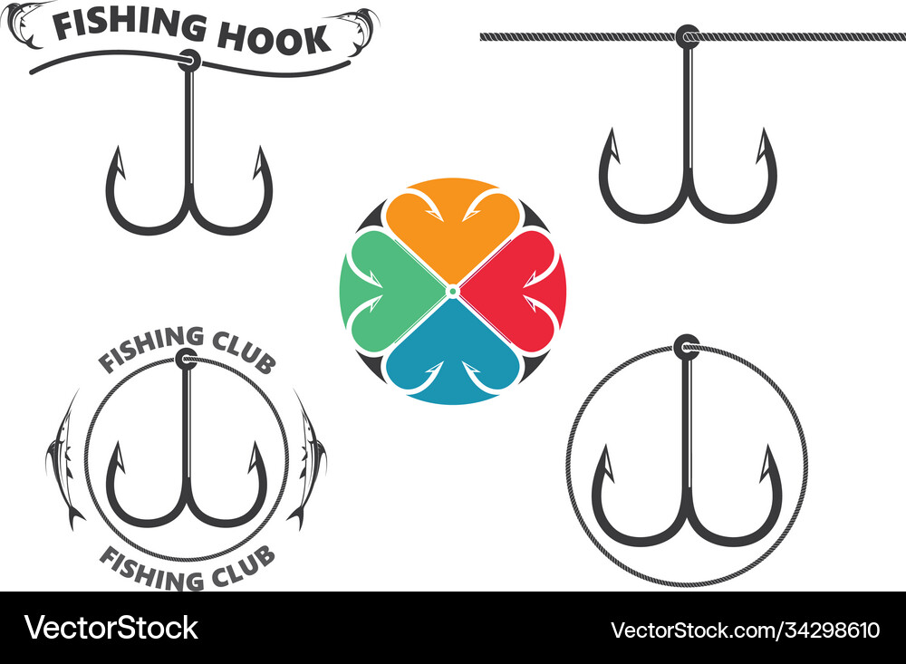 Fishing hook icon Royalty Free Vector Image - VectorStock