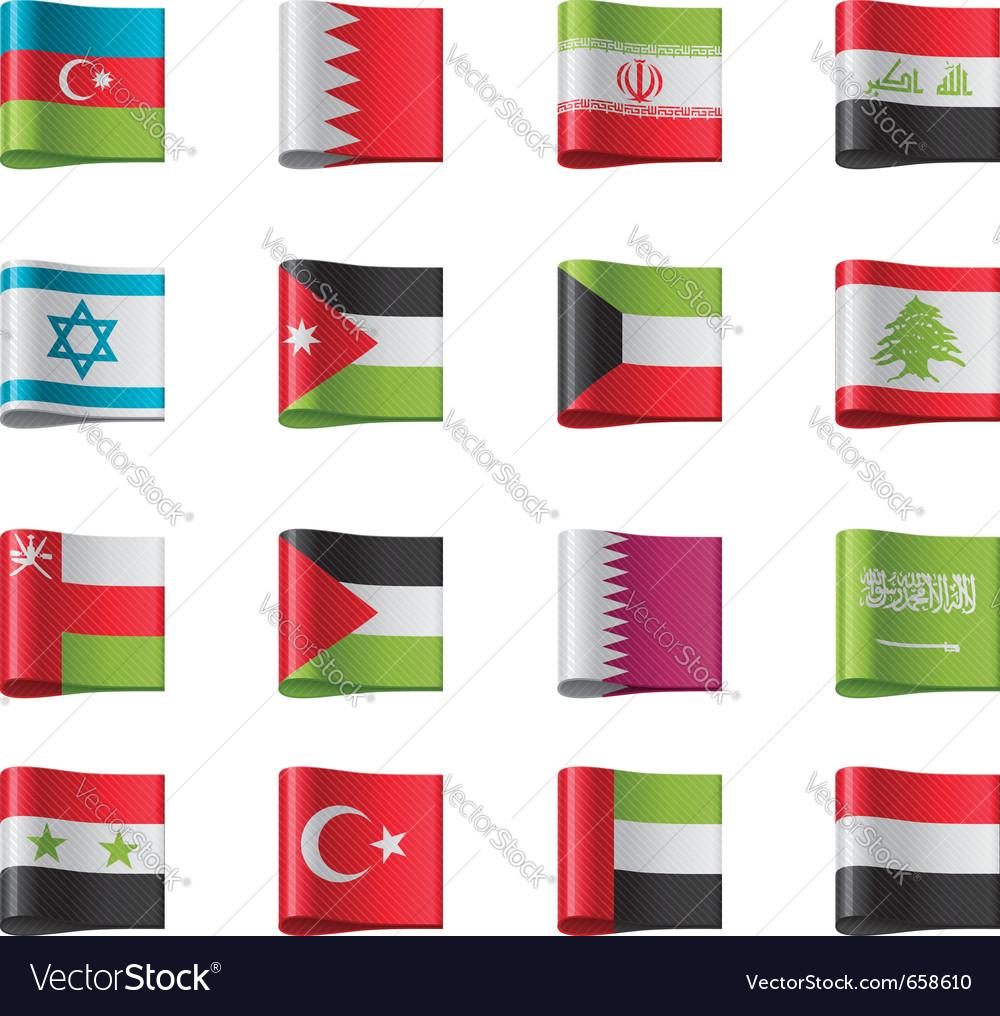 Flags - asia Royalty Free Vector Image - VectorStock