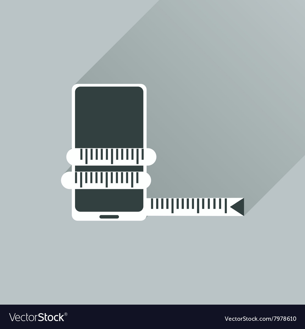 Flat web icon with long shadow mobile diet