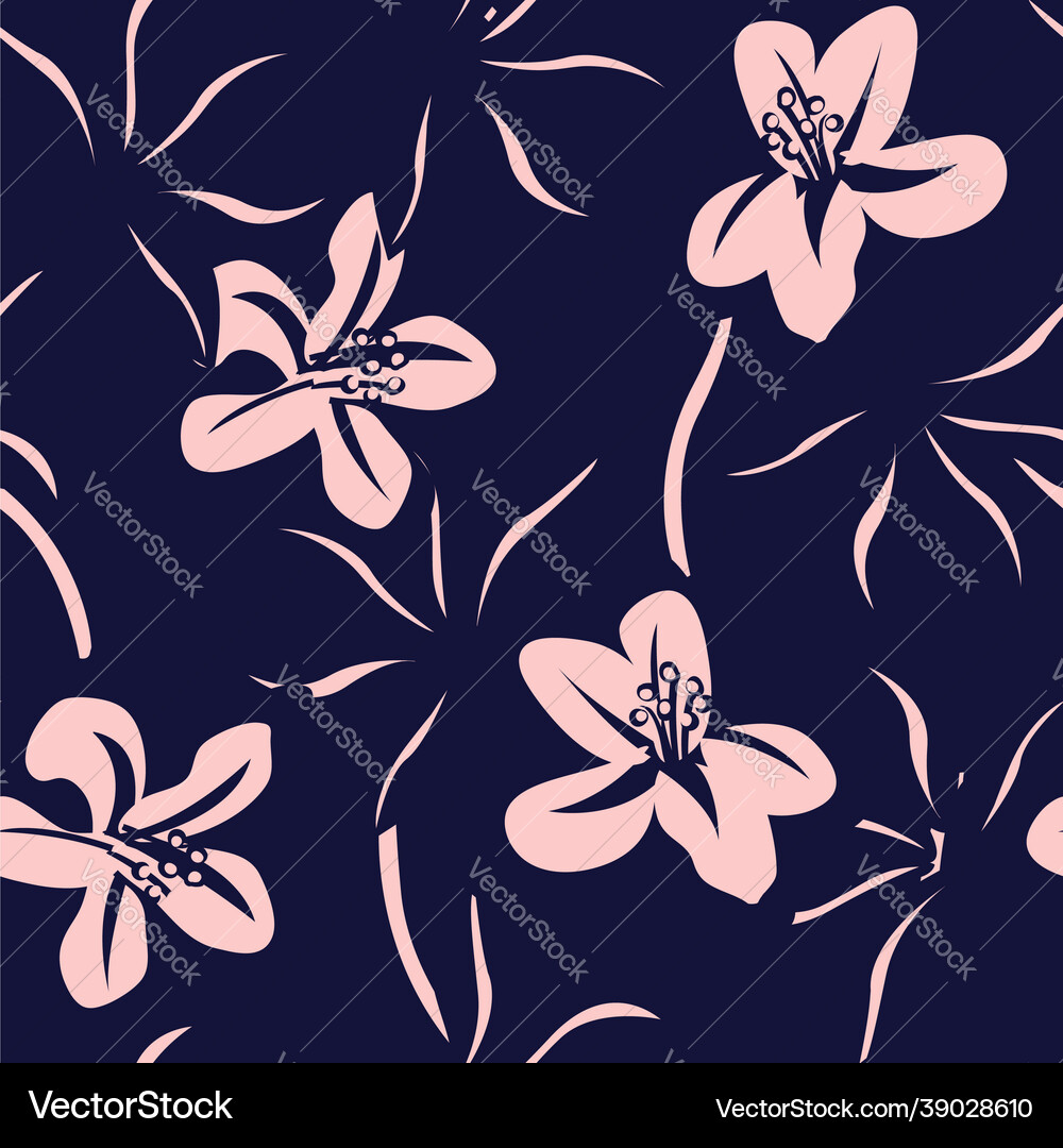 Floral seamless pattern background Royalty Free Vector Image