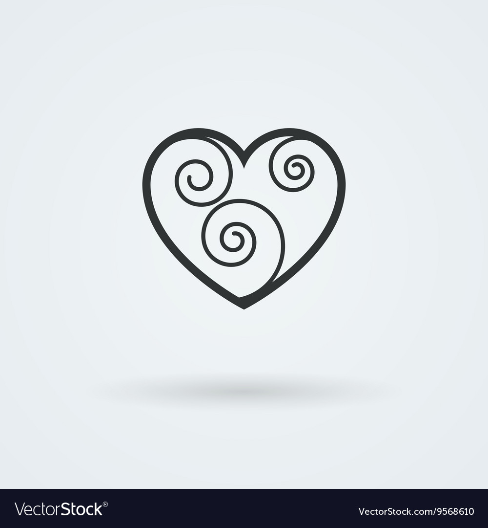 Heart icon single object symbol