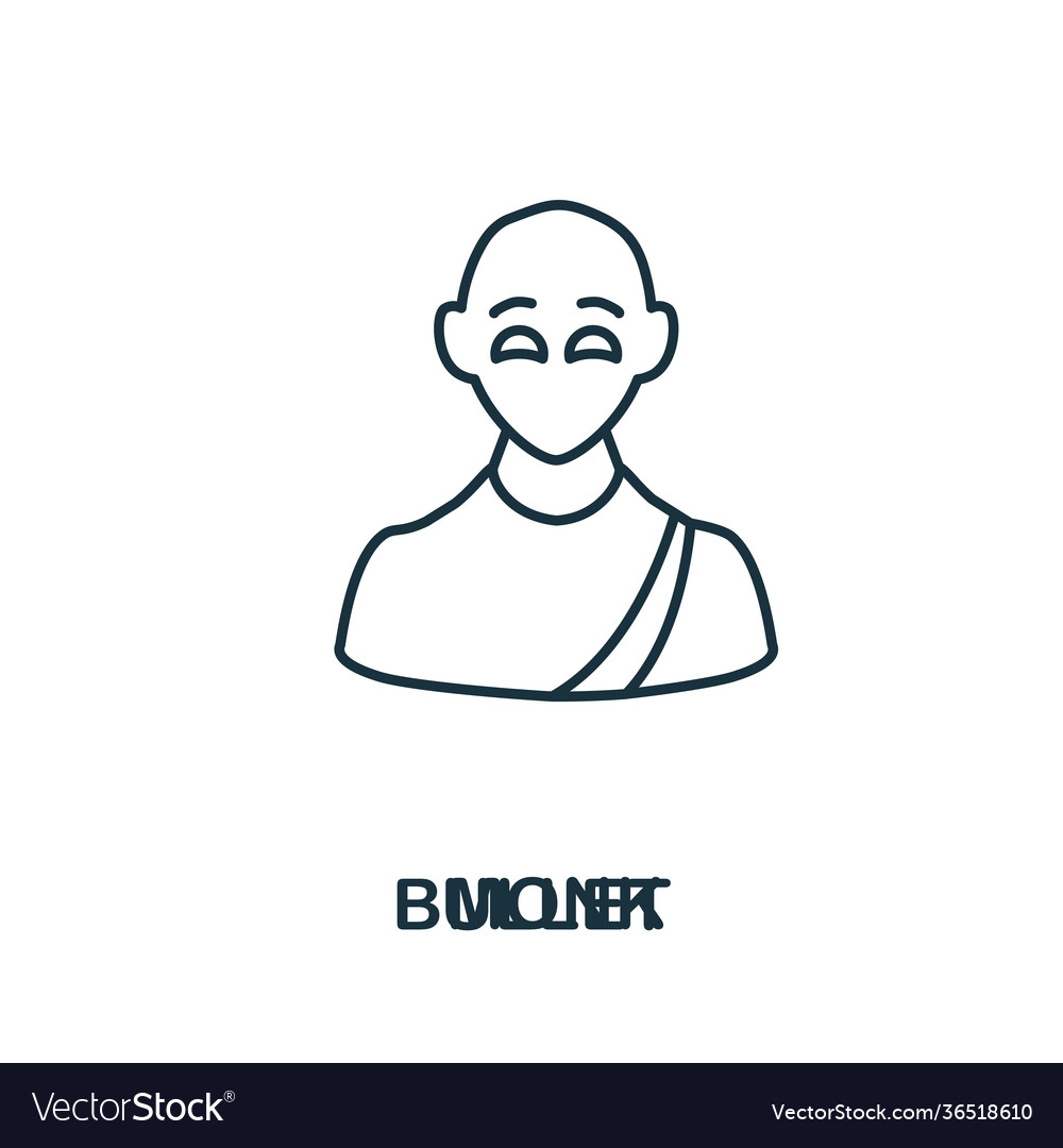 Monk icon simple element from religion collection