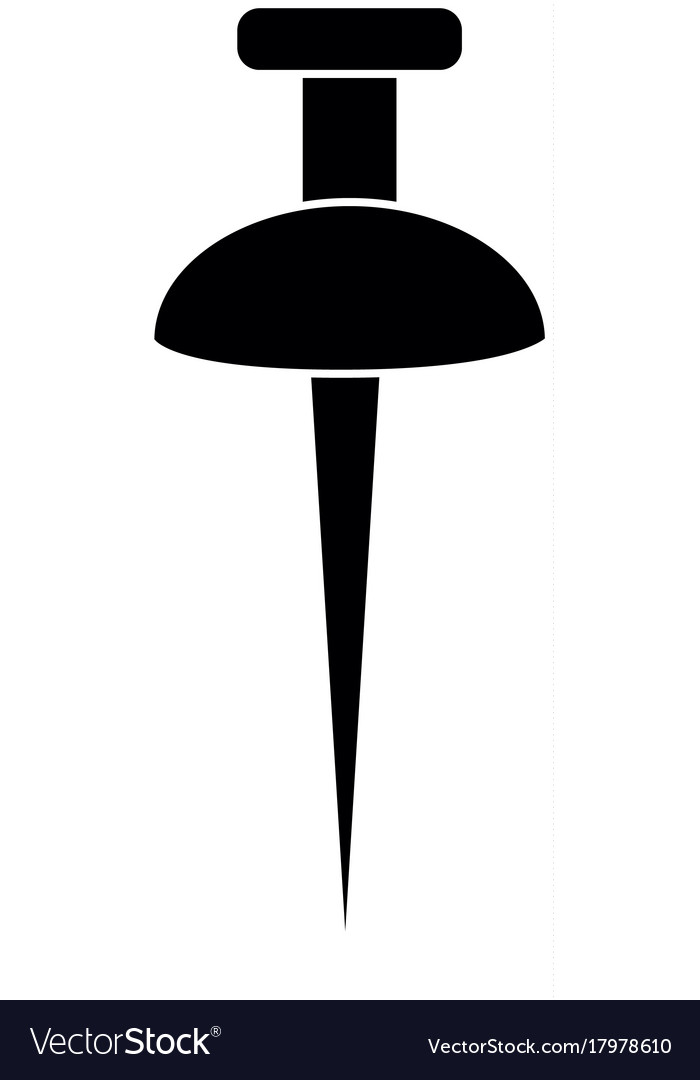 Pin pointer location isolated icon