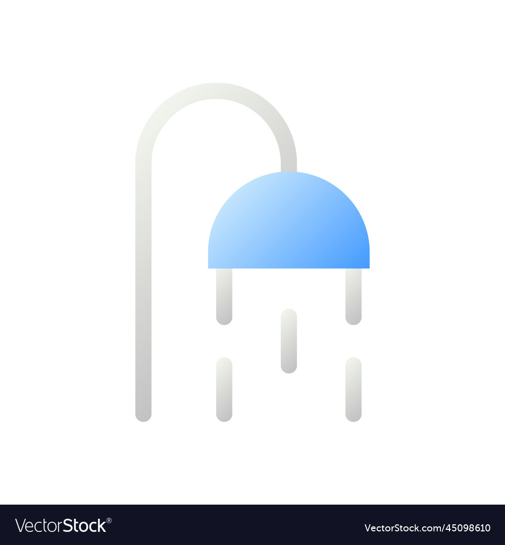 Public shower option flat gradient two-color ui
